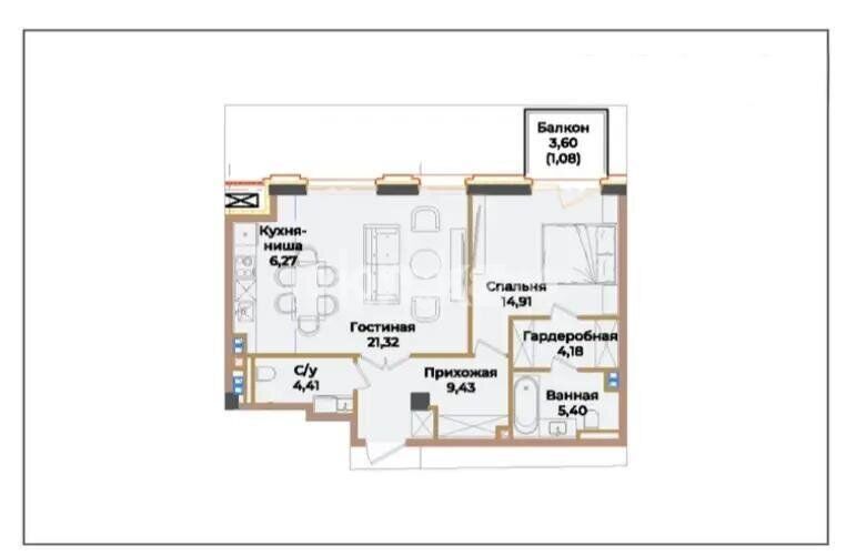 Продажа 2-комнатной квартиры, 67 м² - Продажа квартир от собственников в Алматы - страница 4 фото 1 из 1