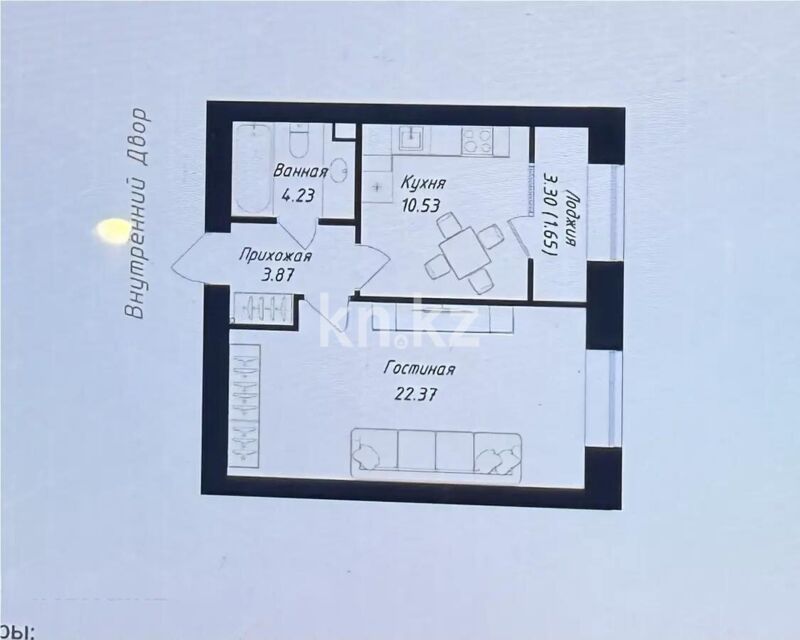 Продажа 1-комнатной квартиры, 40 м² - Продажа квартир в Казахстане - страница 248 фото 1 из 1
