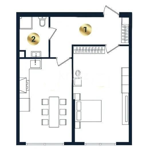 Продажа 2-комнатной квартиры, 53.99 м² - Продажа двухкомнатных квартир в Турксибском р-не Алматы - страница 20 фото 1 из 1