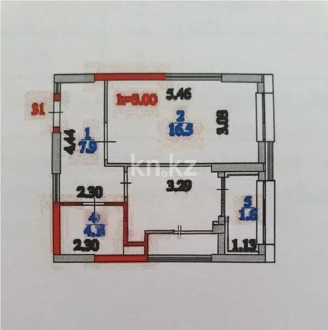 Продажа 1-комнатной квартиры, 39.9 м² - Продажа однокомнатных квартир в кирпичном доме в Астане - страница 55 фото 1 из 1