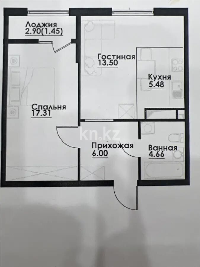 Продажа 2-комнатной квартиры, 48 м² - Продажа двухкомнатных квартир в Алатауском р-не Алматы - страница 32 фото 1 из 1
