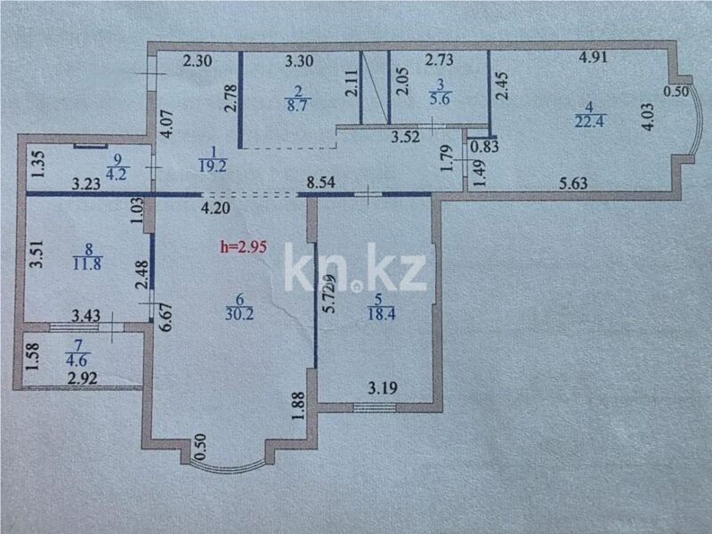 Продажа 4-комнатной квартиры, 125.1 м² - Продажа четырехкомнатных квартир в монолитно-каркасном доме в Казахстане - страница 21 фото 8 из 8