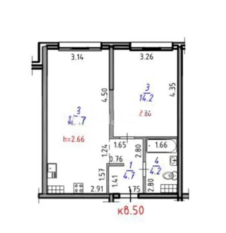 Продажа 2-комнатной квартиры, 45.3 м² - Недвижимость в Алматы - страница 22 фото 5 из 5