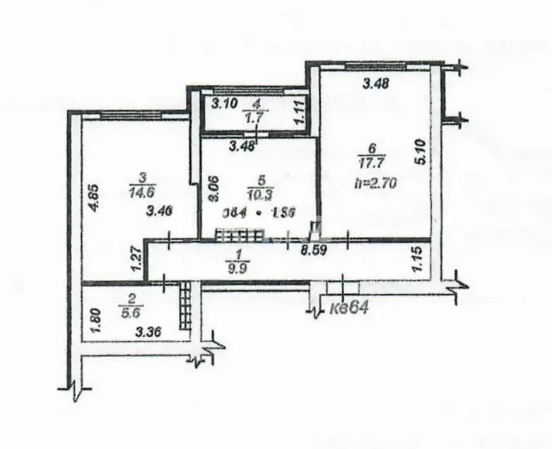 Продажа 2-комнатной квартиры, 59.8 м² - Продажа квартир от собственников в Алматы - страница 280 фото 6 из 6