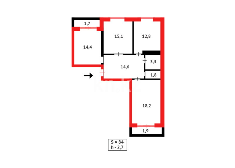 Продажа 3-комнатной квартиры, 83 м² - Продажа трехкомнатных квартир на Юго-Востоке Караганды - страница 19 фото 26 из 26