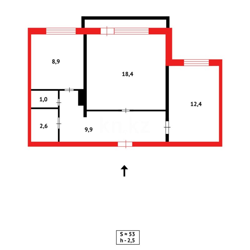 Продажа 2-комнатной квартиры, 54 м² - Продажа офисных и торговых помещений в Жезказгане фото 22 из 22