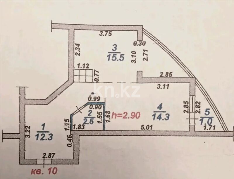 Продажа 1-комнатной квартиры, 45.6 м² - Продажа однокомнатных квартир в Наурызбайском р-не Алматы - страница 16 фото 4 из 4