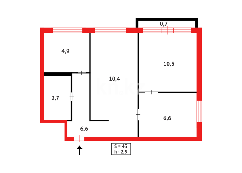Продажа 3-комнатной квартиры, 42 м² - Продажа трехкомнатных квартир в панельном доме в Караганде - страница 20 фото 9 из 9
