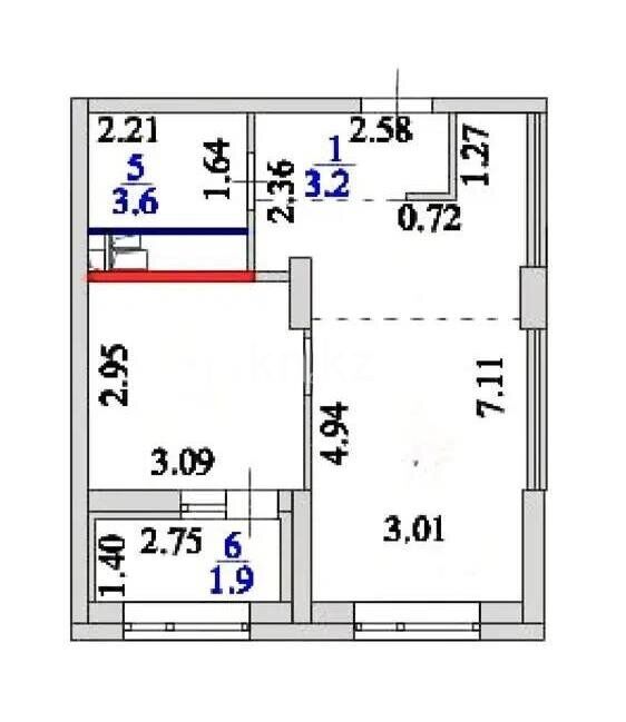 Продажа 1-комнатной квартиры, 38 м² - Продажа однокомнатных квартир в блочном доме в Астане - страница 2 фото 4 из 4