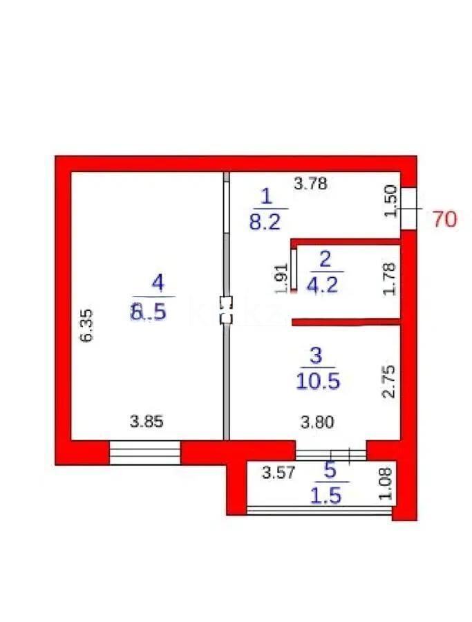 Продажа 1-комнатной квартиры, 50 м² - Продажа однокомнатных квартир в Городе Караганды - страница 6 фото 5 из 5
