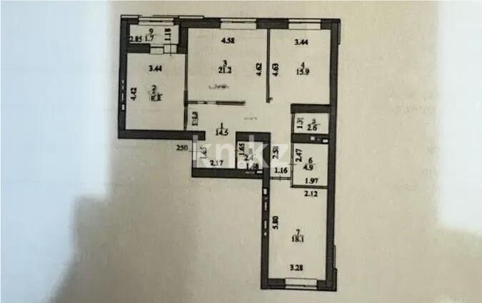 Продажа 3-комнатной квартиры, 98 м² - Продажа квартир в кирпичном доме в Астане - страница 198 фото 8 из 8