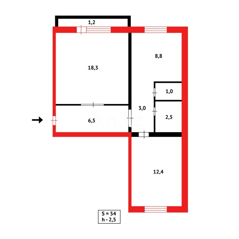 Продажа 2-комнатной квартиры, 53 м² - Продажа дач в Кокшетау фото 8 из 8