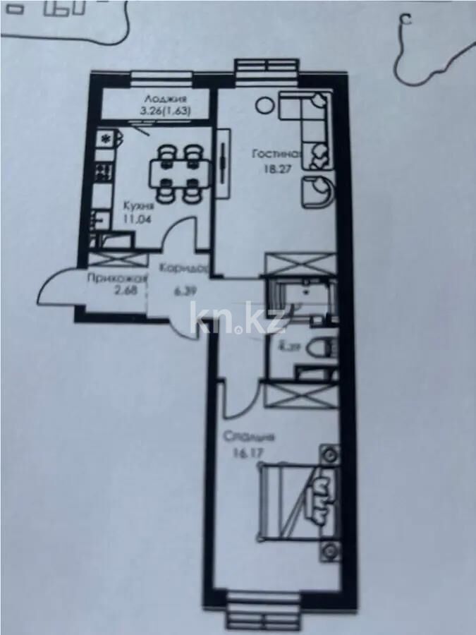 Продажа 2-комнатной квартиры, 60.57 м² - Продажа двухкомнатных квартир в Турксибском р-не Алматы - страница 11 фото 1 из 1