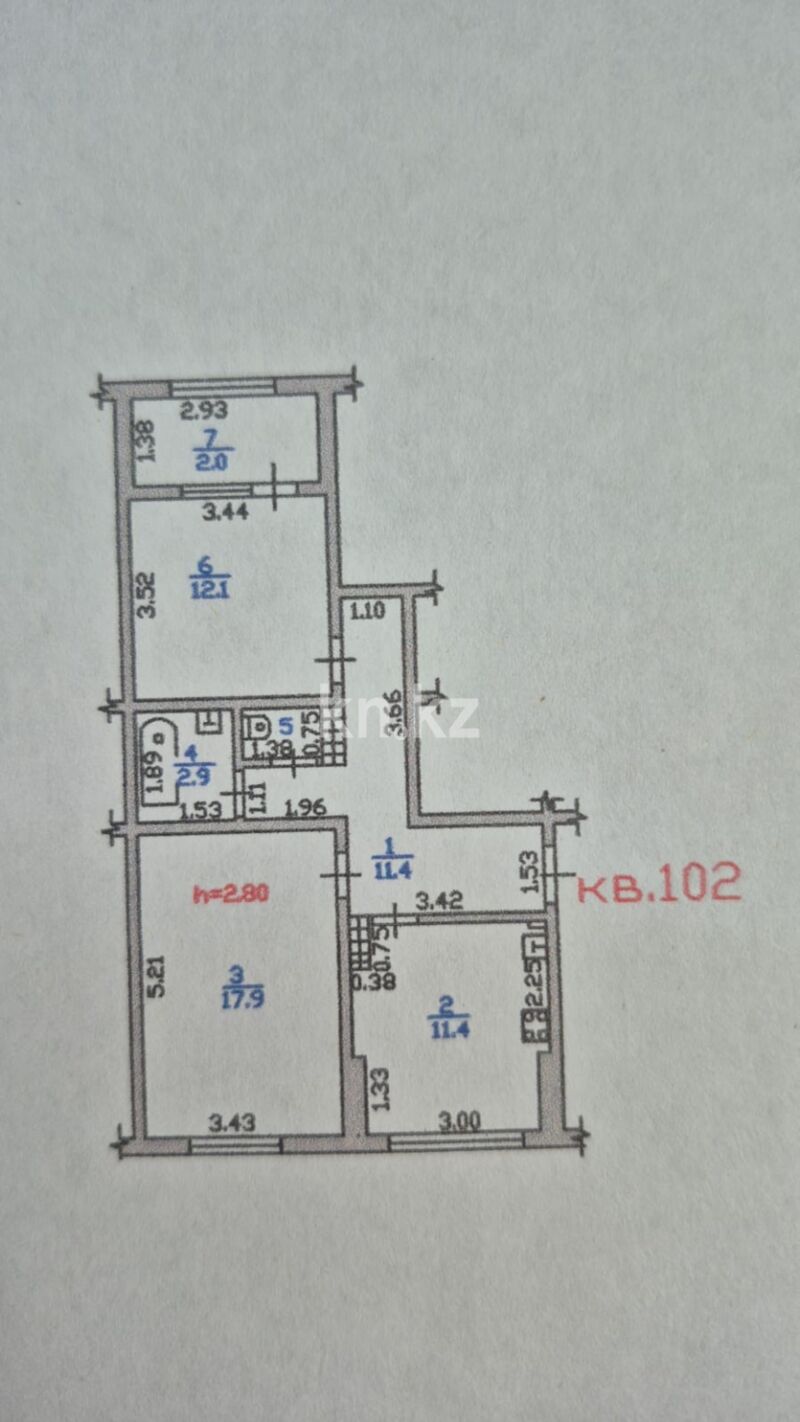 Продажа 2-комнатной квартиры, 58.7 м² - Продажа двухкомнатных квартир от собственников в Алматы фото 3 из 13