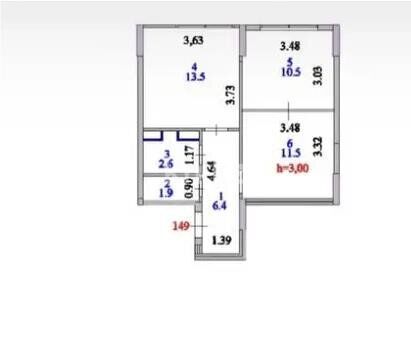 Продажа 2-комнатной квартиры, 46.4 м² - Продажа двухкомнатных квартир в р-не Сарайшык Астаны - страница 2 фото 7 из 7