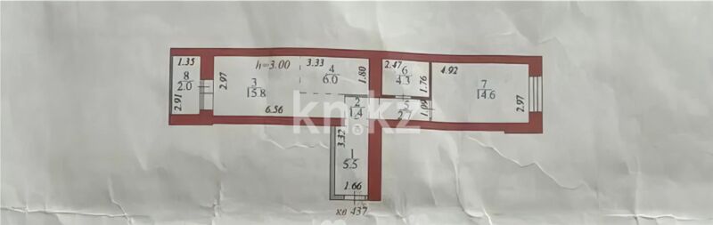 Продажа 2-комнатной квартиры, 52.3 м² - Продажа двухкомнатных квартир в кирпичном доме в Казахстане - страница 130 фото 5 из 5