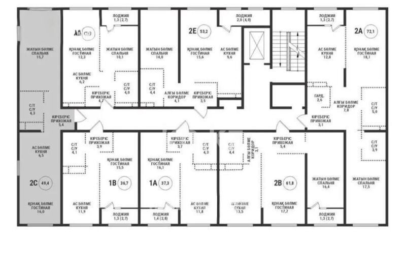 Продажа 2-комнатной квартиры, 49.7 м² - Продажа двухкомнатных квартир в Алатауском р-не Алматы - страница 26 фото 1 из 1