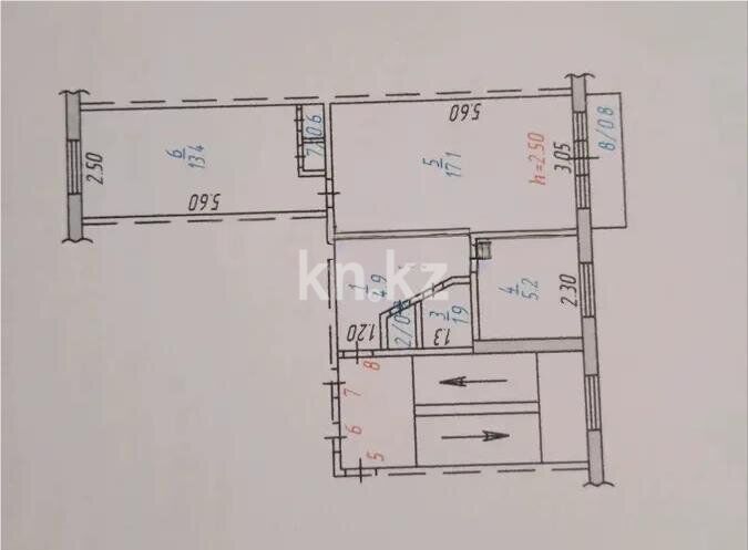 Продажа 2-комнатной квартиры, 44 м² - Продажа двухкомнатных квартир в Темиртау фото 1 из 1