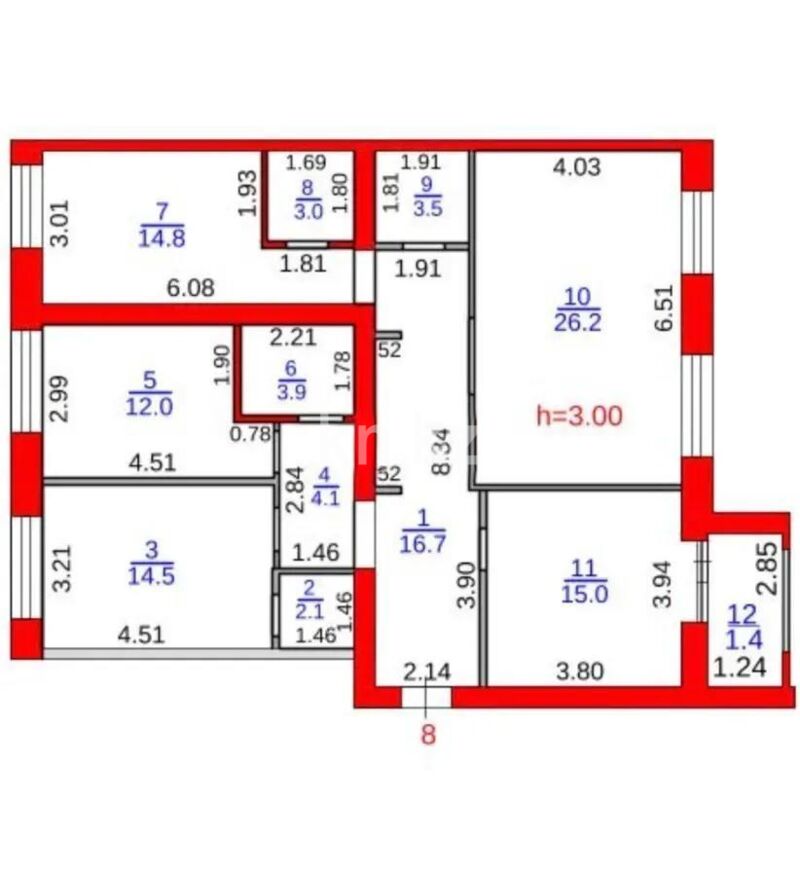 Продажа 4-комнатной квартиры, 117 м² - Продажа четырехкомнатных квартир в кирпичном доме в Казахстане - страница 2 фото 1 из 2