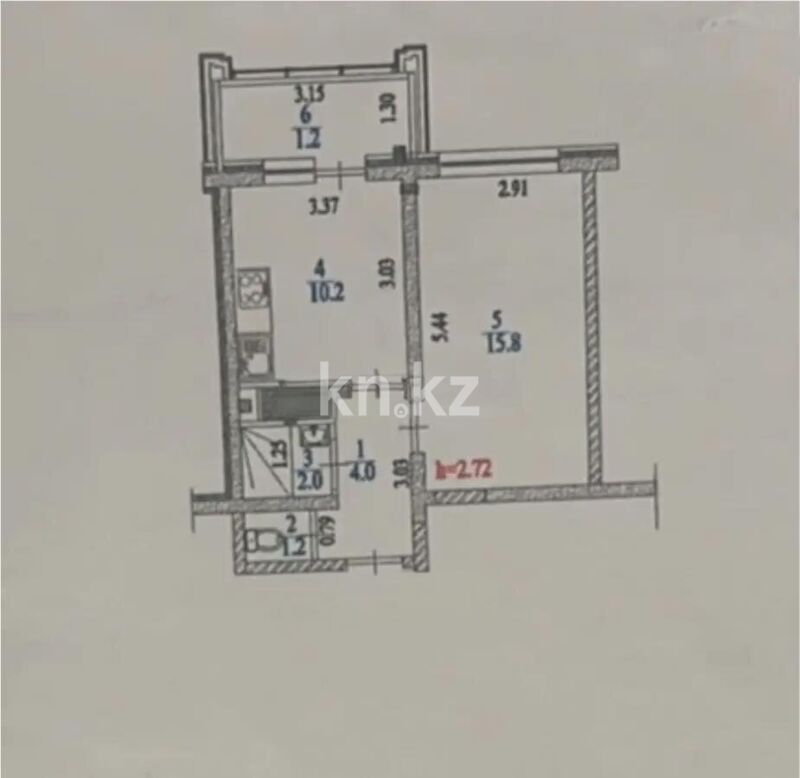 Продажа 1-комнатной квартиры, 37.3 м² - Продажа  однокомнатных квартир в новостройках Алматы фото 3 из 3
