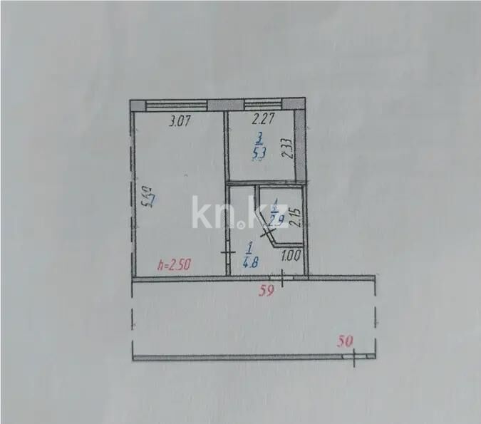 Продажа 1-комнатной квартиры, 30 м² - Продажа однокомнатных квартир в Темиртау - страница 4 фото 3 из 3