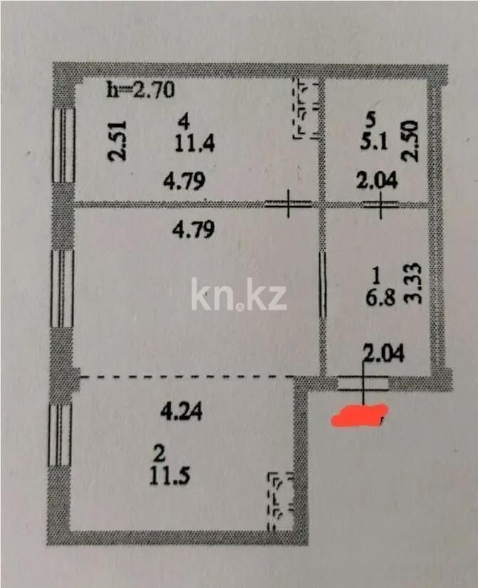 Продажа 2-комнатной квартиры, 50.7 м² - Продажа недвижимости в Казахстане - страница 7 фото 6 из 6
