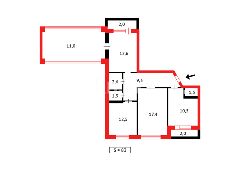 Продажа 3-комнатной квартиры, 82 м² - Недвижимость в Темиртау - страница 33 фото 22 из 22