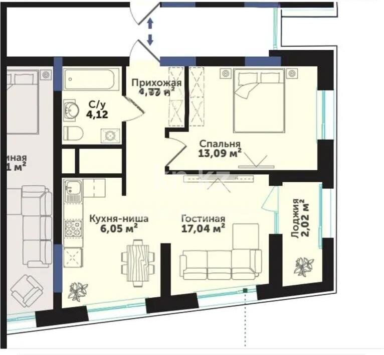 Продажа 2-комнатной квартиры, 47 м² - Продажа квартир в новостройках Астаны - страница 38 фото 1 из 1