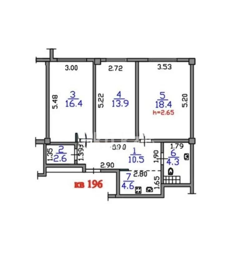 Продажа 3-комнатной квартиры, 71 м² - Продажа трехкомнатных квартир в монолитном доме в Алматы - страница 5 фото 7 из 7