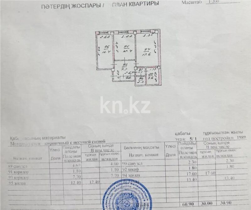 Продажа 2-комнатной квартиры, 61 м² - Продажа квартир в Казахстане - страница 23 фото 7 из 7
