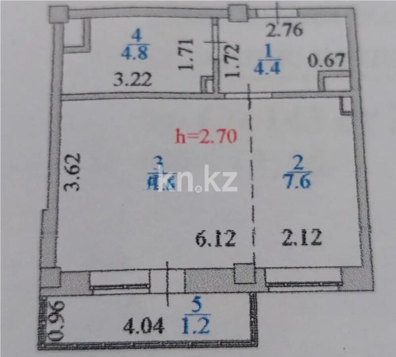 Продажа 1-комнатной квартиры, 32 м² - Продажа однокомнатных квартир в р-не Байконур Астаны - страница 5 фото 5 из 5