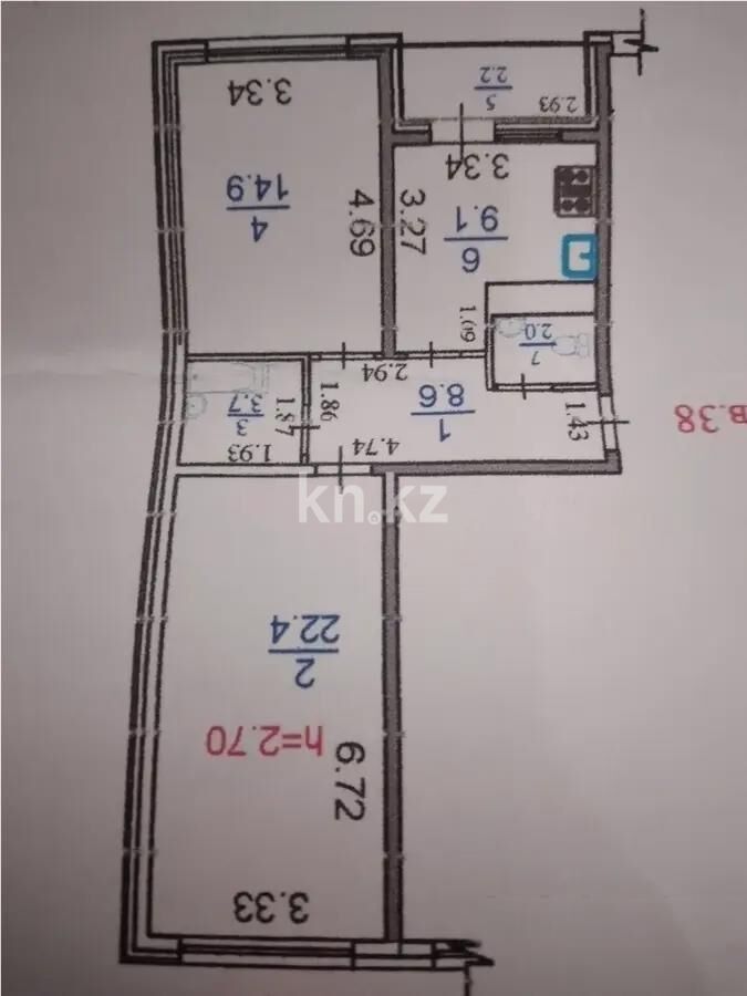 Продажа 2-комнатной квартиры, 62.9 м² - Продажа двухкомнатных квартир в Алатауском р-не Алматы - страница 26 фото 7 из 7
