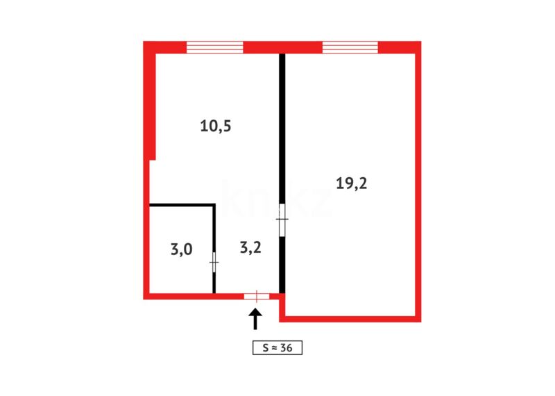 Продажа 1-комнатной квартиры, 35 м² - Продажа однокомнатных квартир в панельном доме в Темиртау фото 8 из 8