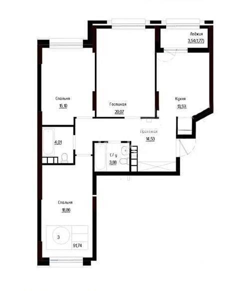 Продажа 3-комнатной квартиры, 92 м² - Продажа квартир в блочном доме в Астане - страница 118 фото 1 из 1