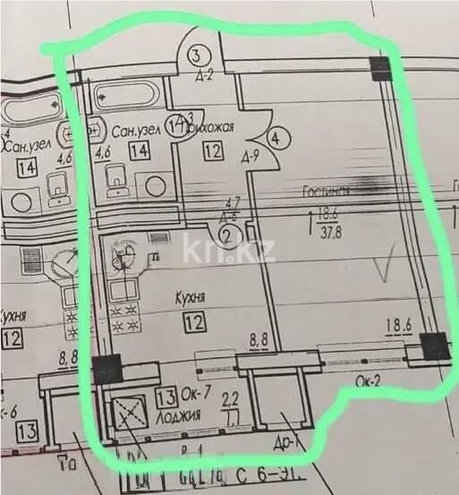 Продажа 1-комнатной квартиры, 38 м² - Продажа однокомнатных квартир в р-не Сарыарка Астаны - страница 20 фото 1 из 1