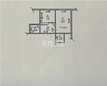 Продажа 1-комнатной квартиры, 40.5 м² - Продажа однокомнатных квартир в Алматы фото 2 из 2