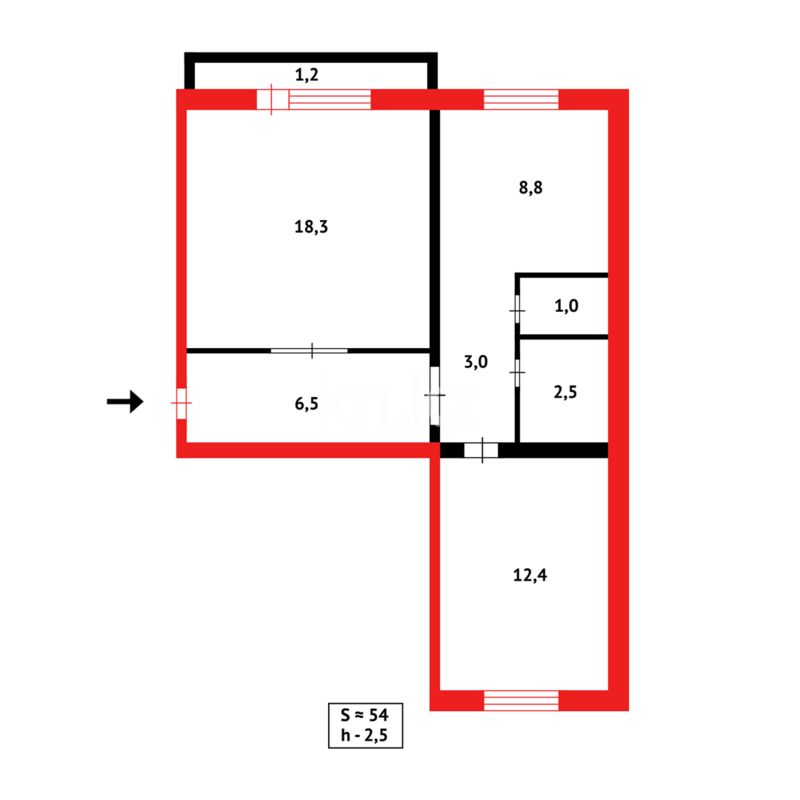 Продажа 2-комнатной квартиры, 53 м² - Продажа двухкомнатных квартир в Абае - страница 3 фото 10 из 10
