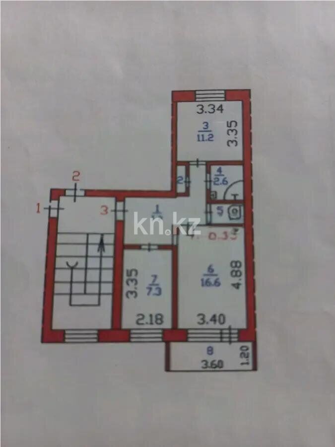 Продажа 2-комнатной квартиры, 50 м² - Продажа квартир в кирпичном доме в Казахстане - страница 179 фото 6 из 6