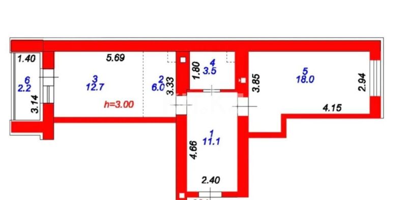 Продажа 2-комнатной квартиры, 54 м² - Продажа двухкомнатных квартир в кирпичном доме в Казахстане - страница 144 фото 1 из 1