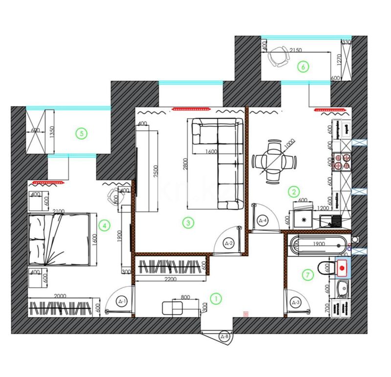 Продажа 2-комнатной квартиры, 60 м² - Продажа двухкомнатных квартир в кирпичном доме в Караганде - страница 29 фото 11 из 11
