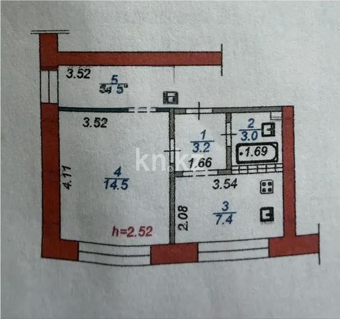 Продажа 1-комнатной квартиры, 38 м² - Продажа однокомнатных квартир в кирпичном доме в Алматы - страница 10 фото 3 из 3