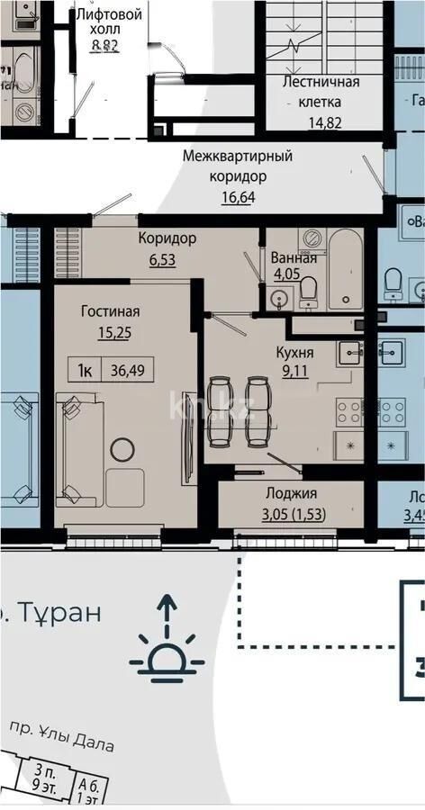 Продажа 1-комнатной квартиры, 36 м² - Продажа однокомнатных квартир в р-не Нура Астаны - страница 33 фото 1 из 1