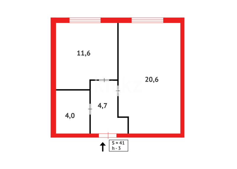 Продажа 1-комнатной квартиры, 41 м² - Продажа однокомнатных квартир в р-не Есиль Астаны - страница 31 фото 9 из 9