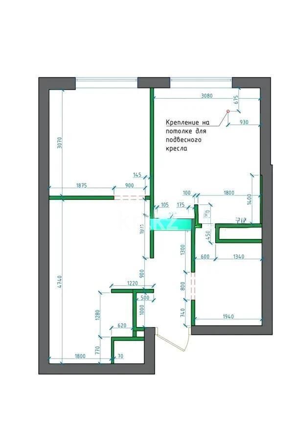 Продажа 2-комнатной квартиры, 44.3 м² - Продажа двухкомнатных квартир от собственников в Алматы - страница 183 фото 3 из 3