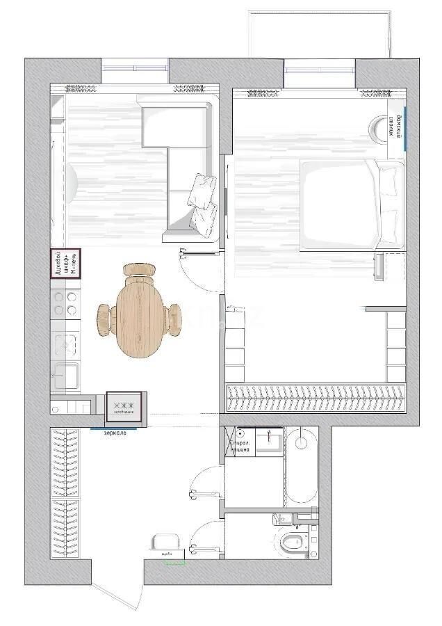 Продажа 2-комнатной квартиры, 58 м² - Продажа двухкомнатных квартир в монолитно-каркасном доме в Алматы - страница 3 фото 1 из 1
