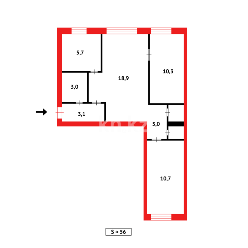 Продажа 3-комнатной квартиры, 55 м² - Продажа трехкомнатных квартир в Темиртау - страница 16 фото 17 из 17