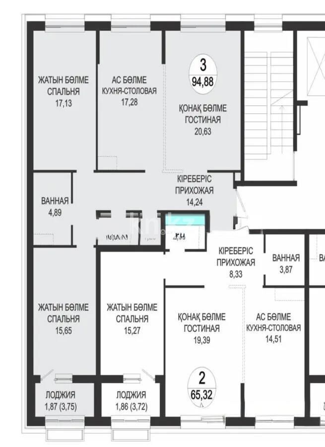 Продажа 3-комнатной квартиры, 95 м² - Продажа квартир в блочном доме в Казахстане - страница 156 фото 1 из 1