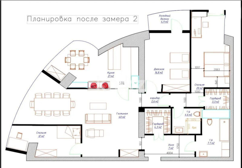 Продажа 4-комнатной квартиры, 144.3 м² - Продажа четырехкомнатных квартир в Алматы - страница 21 фото 7 из 7