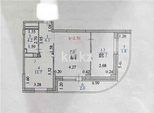 Продажа 2-комнатной квартиры, 61.3 м² - Продажа двухкомнатных квартир в р-не Есиль Астаны - страница 46 фото 5 из 5