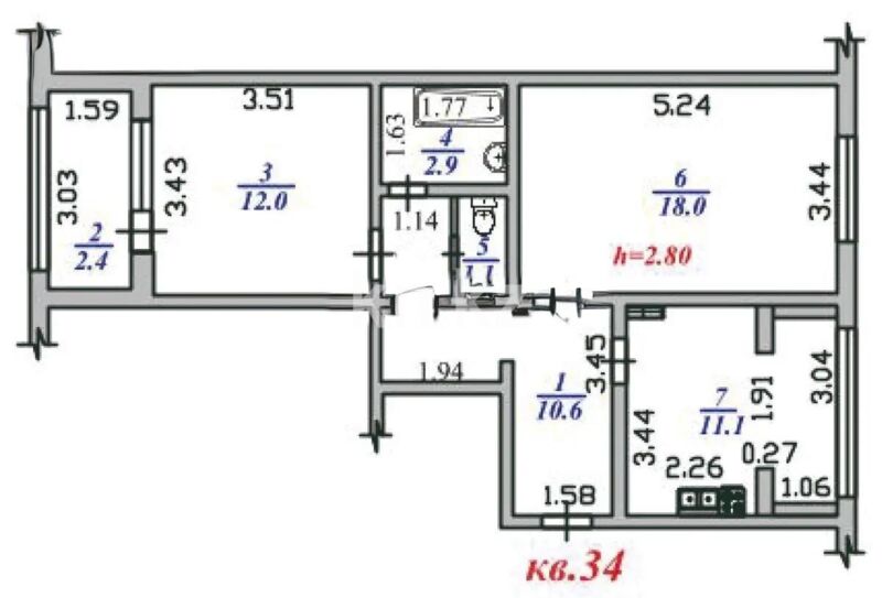 Продажа 2-комнатной квартиры, 85.1 м² - Продажа квартир от собственников в Алматы - страница 14 фото 2 из 2